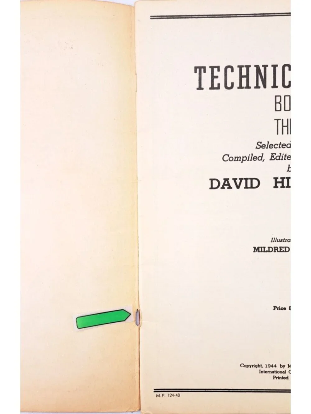 Vintage Technic Is Fun Book Three David Hirschberg 1944 Musicord Piano Music
